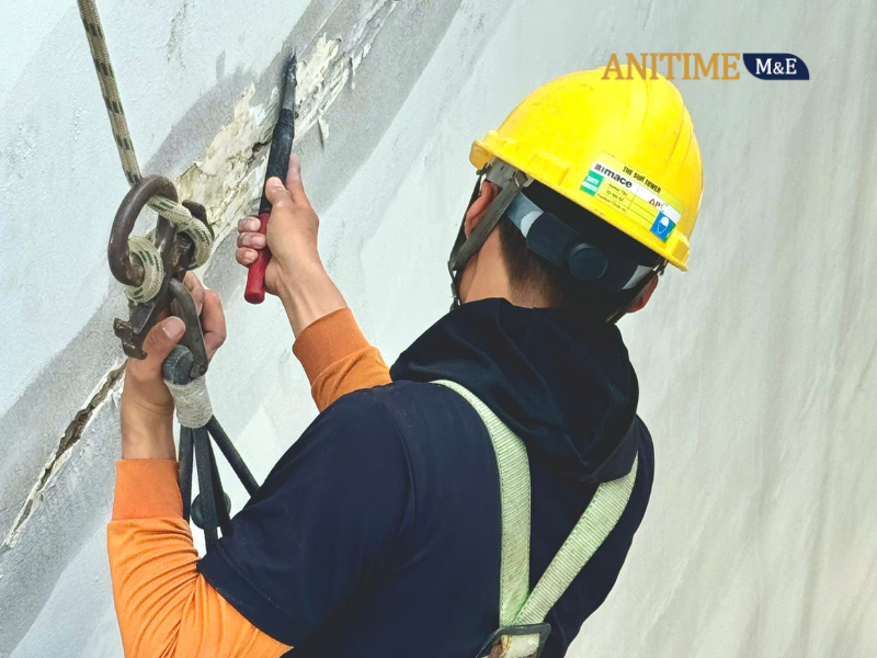 Thi công chống thấm mặt ngoài tòa nhà Galaxy 