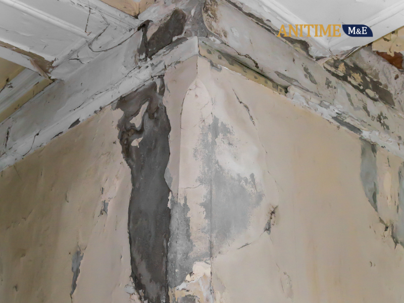 tường cũ đã bị thấm hoặc xuống cấp